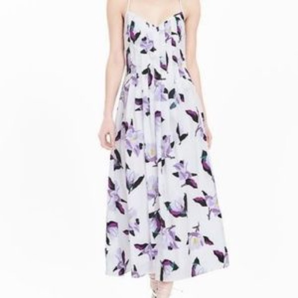 Banana Republic Pintuck Floral Dress size 2T New